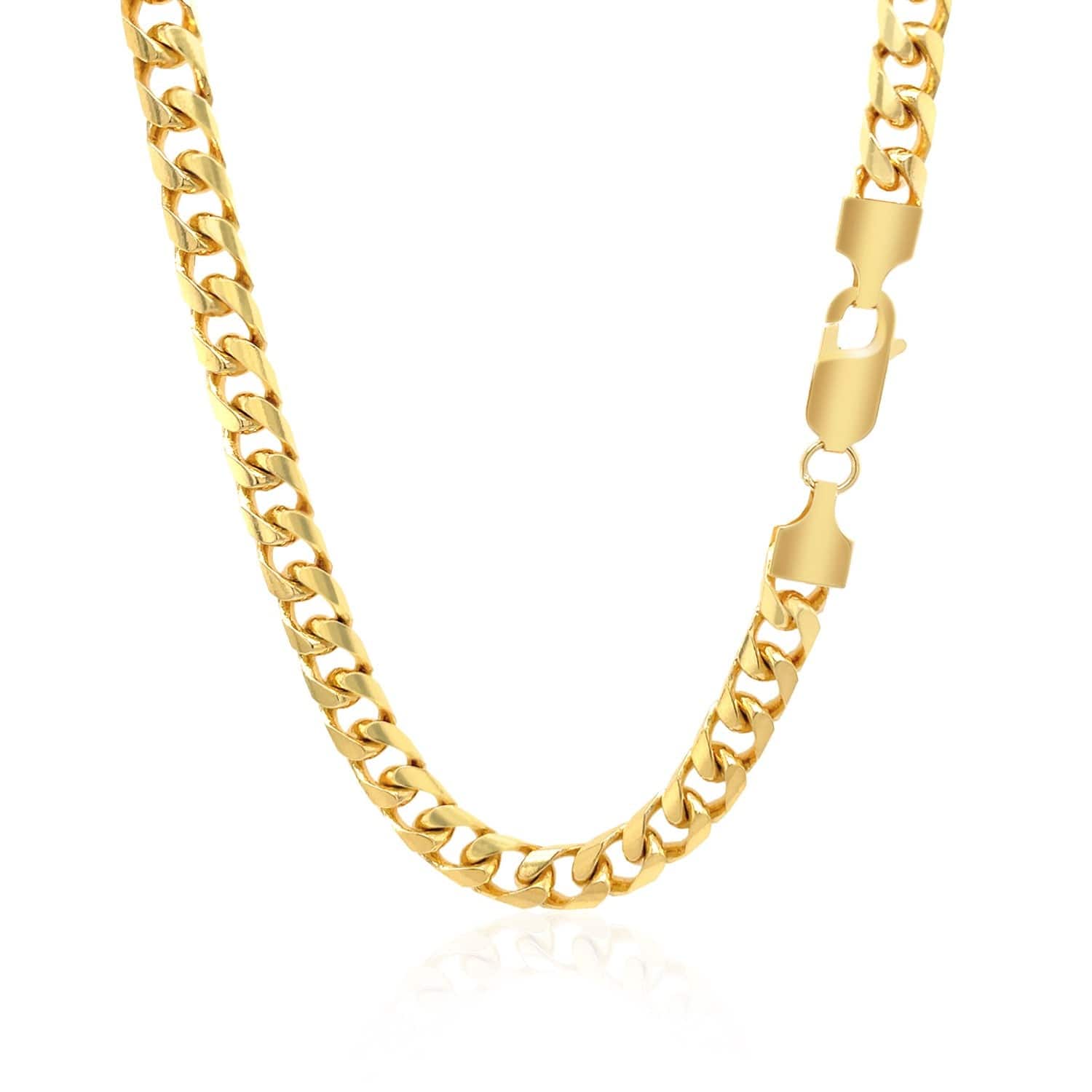 14k Yellow Gold Solid Miami Cuban Chain (6.00 mm) - Forever in Harmony