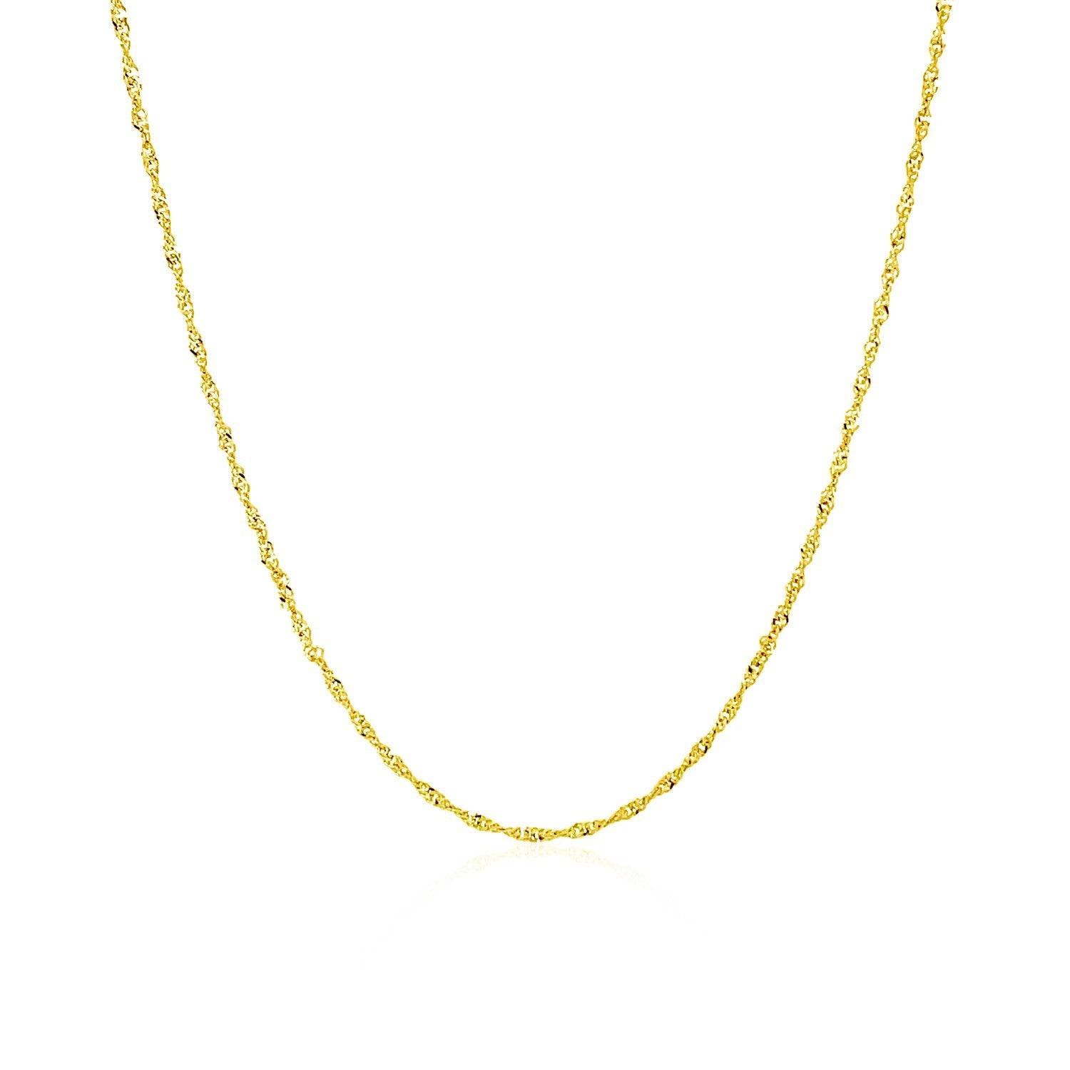 14k Yellow Gold Singapore Chain (1.10 mm) - Forever in Harmony