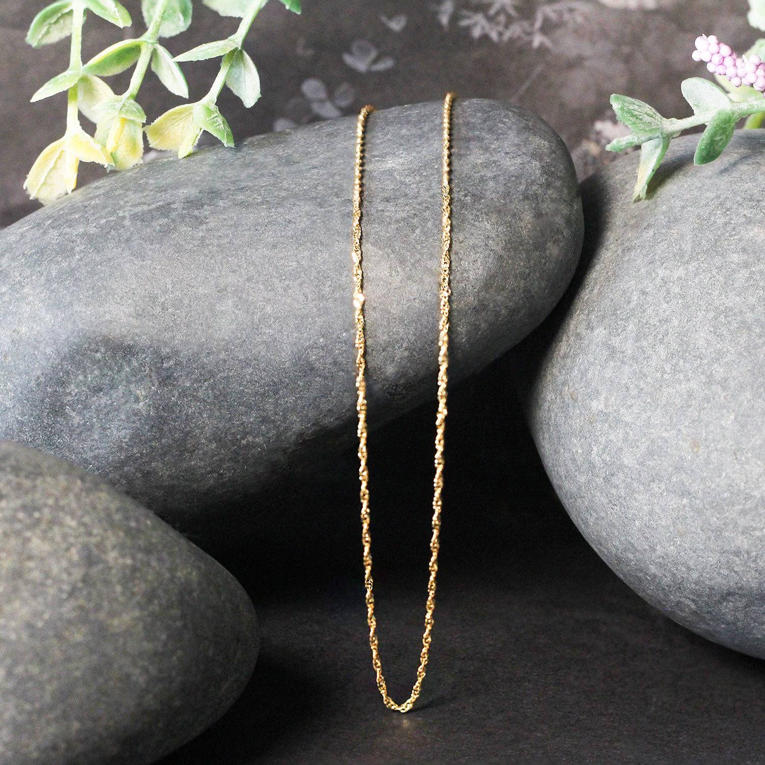 14k Yellow Gold Singapore Chain (1.10 mm) - Forever in Harmony