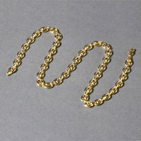 14k Yellow Gold Puffed Mariner Link Chain (6.80 mm) - Forever in Harmony