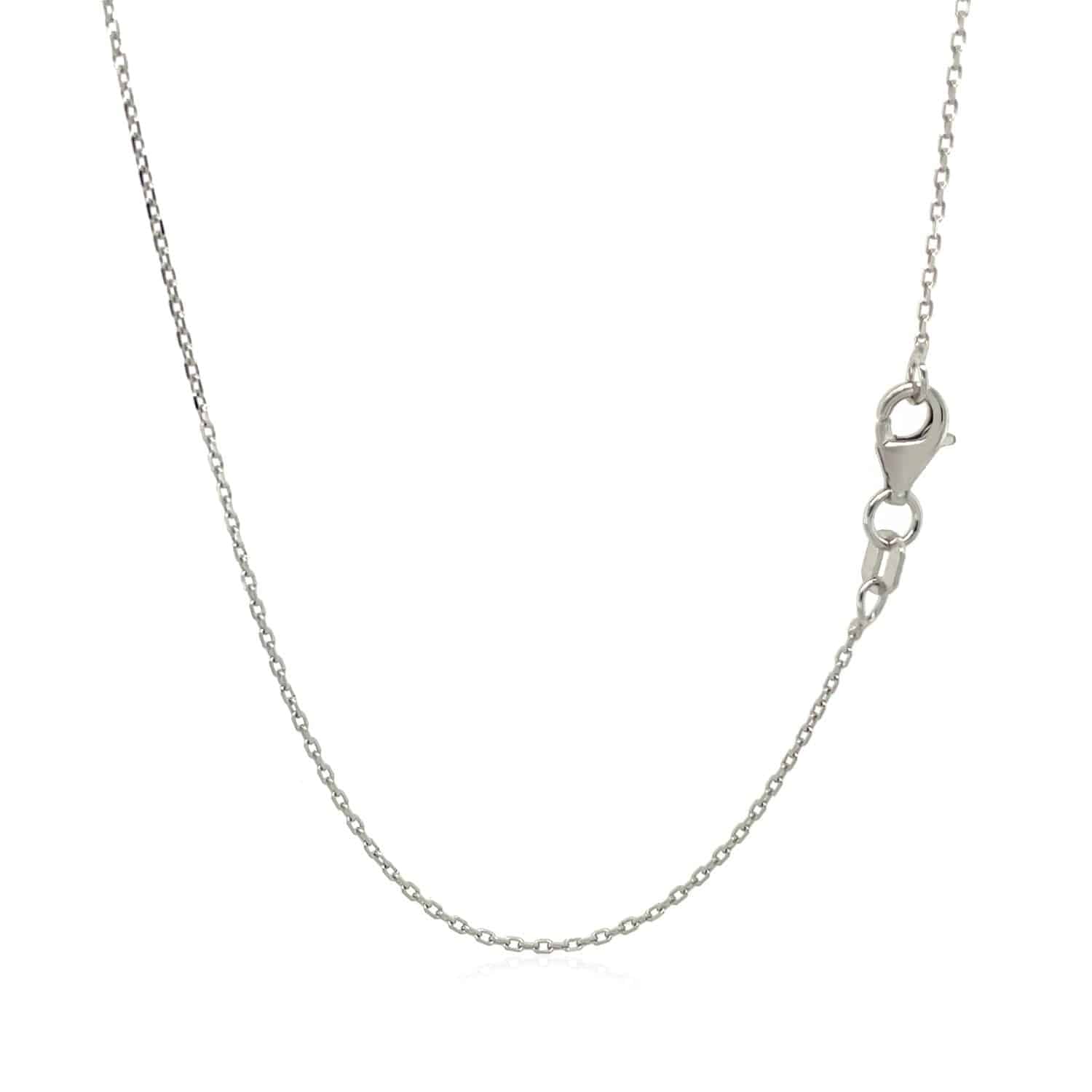 Sterling Silver Rhodium Plated Cable Chain (0.80 mm) - Forever in Harmony