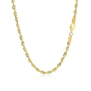 10k Yellow Gold Solid Diamond Cut Rope Chain (3.00 mm) | - Forever in Harmony