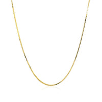 18k Yellow Gold Box Chain 0.8mm (0.78 mm) - Forever in Harmony