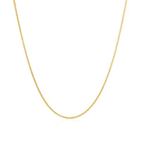 14k Yellow Gold Diamond Cut Round Wheat Chain (0.60 mm) - Forever in Harmony