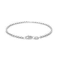 14k White Gold Rolo Bracelet  (2.50 mm) | - Forever in Harmony