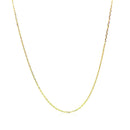 14k Yellow Gold Diamond Cut Cable Link Chain (0.87 mm) | - Forever in Harmony