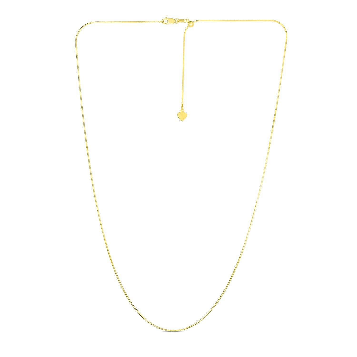 14k Yellow Gold Adjustable Snake Chain (0.80 mm) - Forever in Harmony