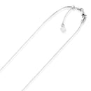 14k White Gold Adjustable Snake Chain (0.80 mm) - Forever in Harmony