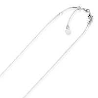 14k White Gold Adjustable Snake Chain (0.80 mm) - Forever in Harmony