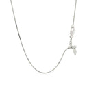 14k White Gold Adjustable Snake Chain (0.80 mm) - Forever in Harmony