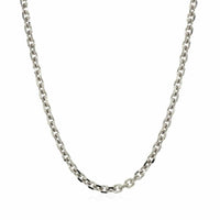 14k White Gold Diamond Cut Cable Link Chain (2.90 mm) | - Forever in Harmony