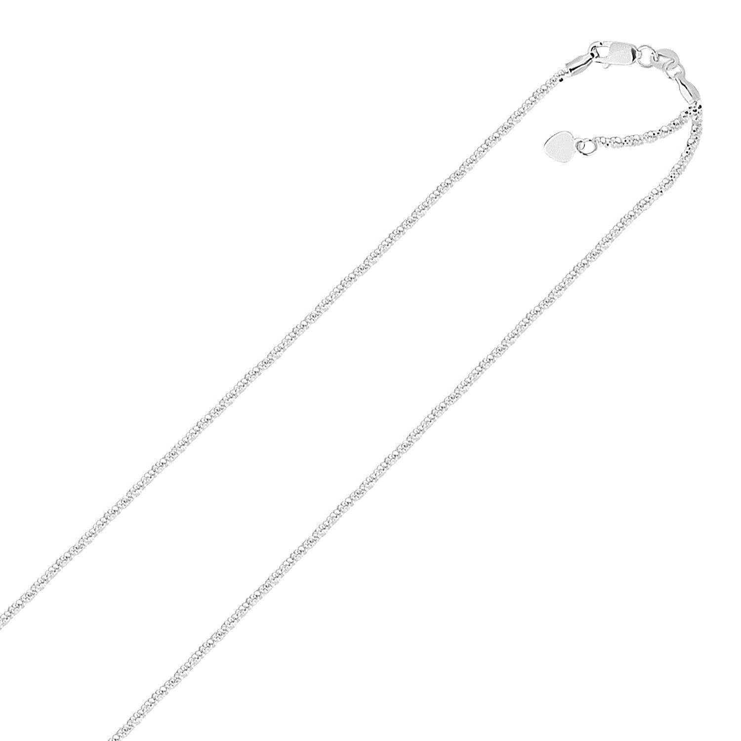 14k White Gold Adjustable Sparkle Chain (1.20 mm) - Forever in Harmony