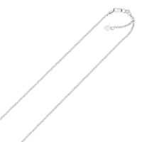 14k White Gold Adjustable Sparkle Chain (1.20 mm) - Forever in Harmony