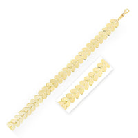 14k Yellow Gold Polished Heart Link Chain Bracelet - Forever in Harmony