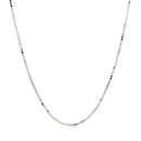 10k White Gold Adjustable Box Chain (0.85 mm) - Forever in Harmony