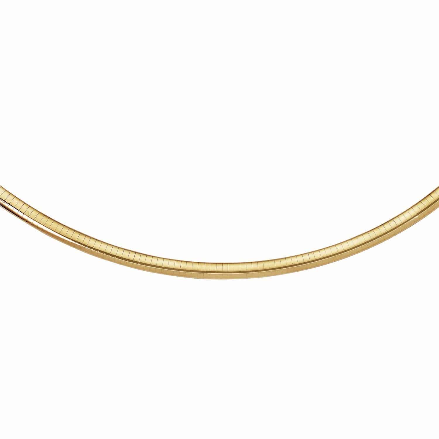 14k Yellow Gold Classic Omega Style Chain (6.00 mm) - Forever in Harmony