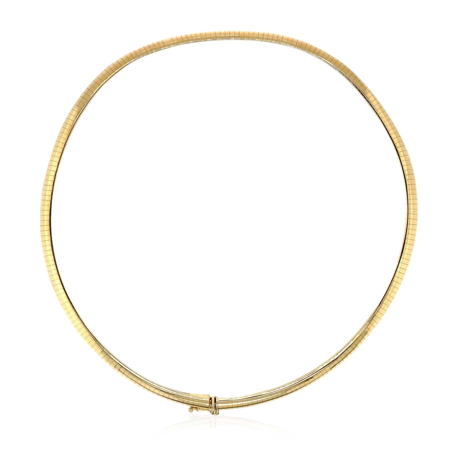 14k Yellow Gold Classic Omega Style Chain (6.00 mm) - Forever in Harmony