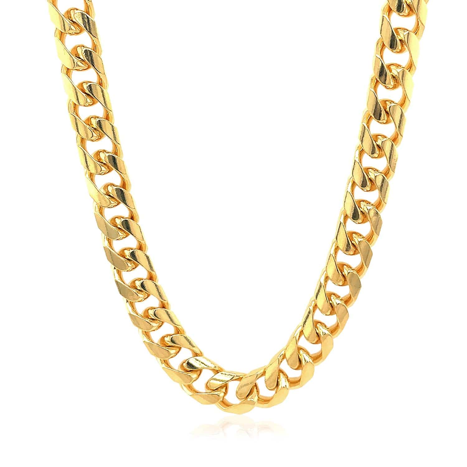 14k Yellow Gold Solid Miami Cuban Chain (7.20 mm)