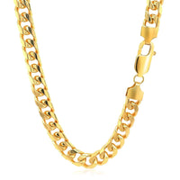 14k Yellow Gold Solid Miami Cuban Chain (7.20 mm) - Forever in Harmony