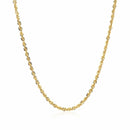 10K Yellow Gold Hollow Diamond Cut Rope Chain (2.00 mm) - Forever in Harmony