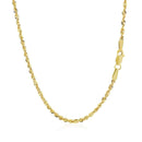 10K Yellow Gold Hollow Diamond Cut Rope Chain (2.00 mm) - Forever in Harmony