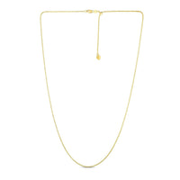 14k Yellow Gold Adjustable Popcorn Chain (1.10 mm) | - Forever in Harmony