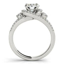 14k White Gold Split Shank Halo Bypass Diamond Engagement Ring (1 3/4 cttw) - Forever in Harmony