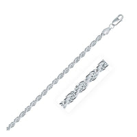 Sterling Silver Diamond Cut Rope Style Chain (3.60 mm) - Forever in Harmony