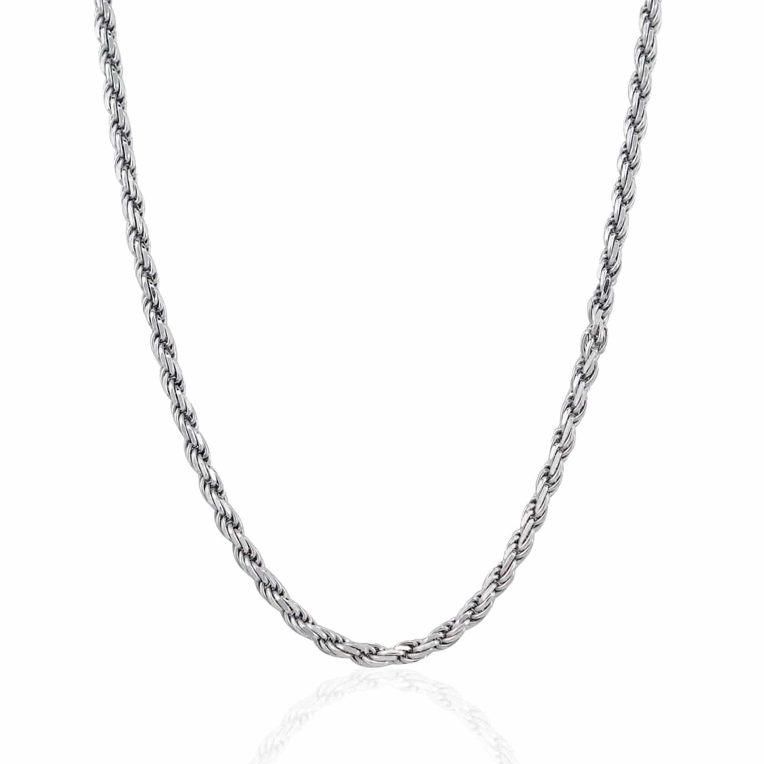 Sterling Silver Diamond Cut Rope Style Chain (3.60 mm) - Forever in Harmony