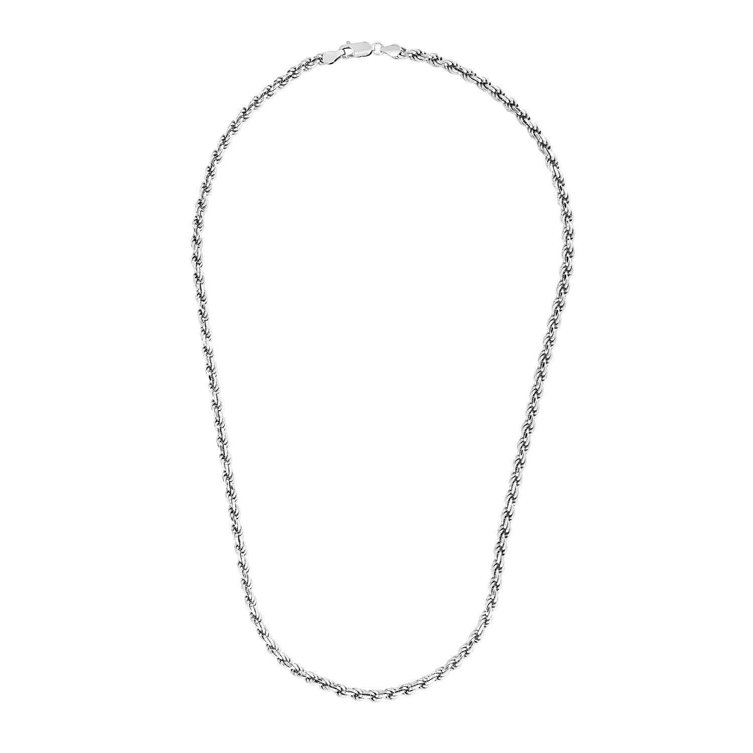 Sterling Silver Diamond Cut Rope Style Chain (3.60 mm) - Forever in Harmony