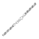 Sterling Silver Diamond Cut Rope Style Chain (3.60 mm) - Forever in Harmony