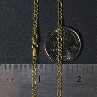 14k Yellow Gold Solid Figaro Chain (2.80 mm) - Forever in Harmony