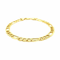 14k Yellow Gold Lite Figaro Bracelet (6.60 mm) | - Forever in Harmony