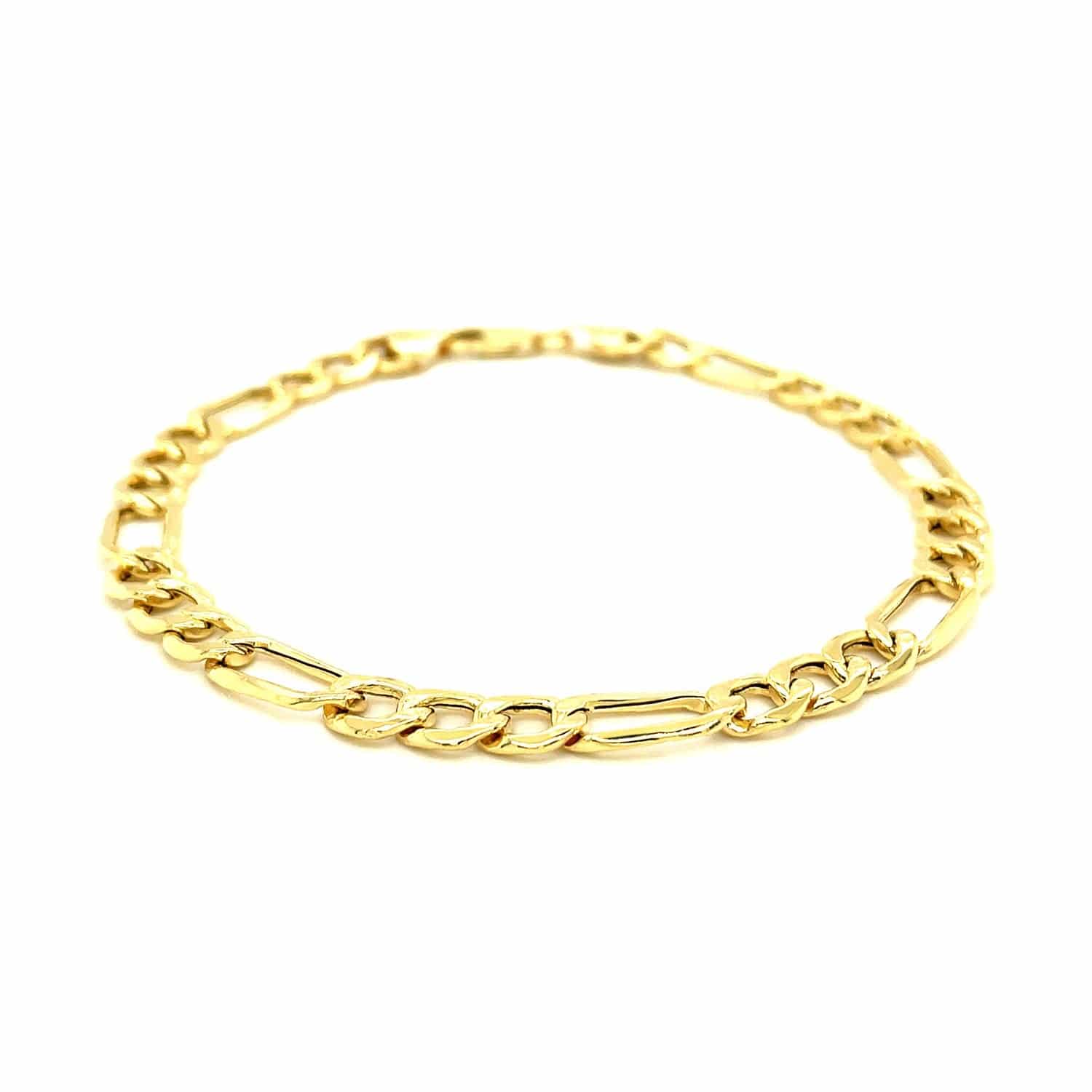 14k Yellow Gold Lite Figaro Bracelet (6.60 mm) |