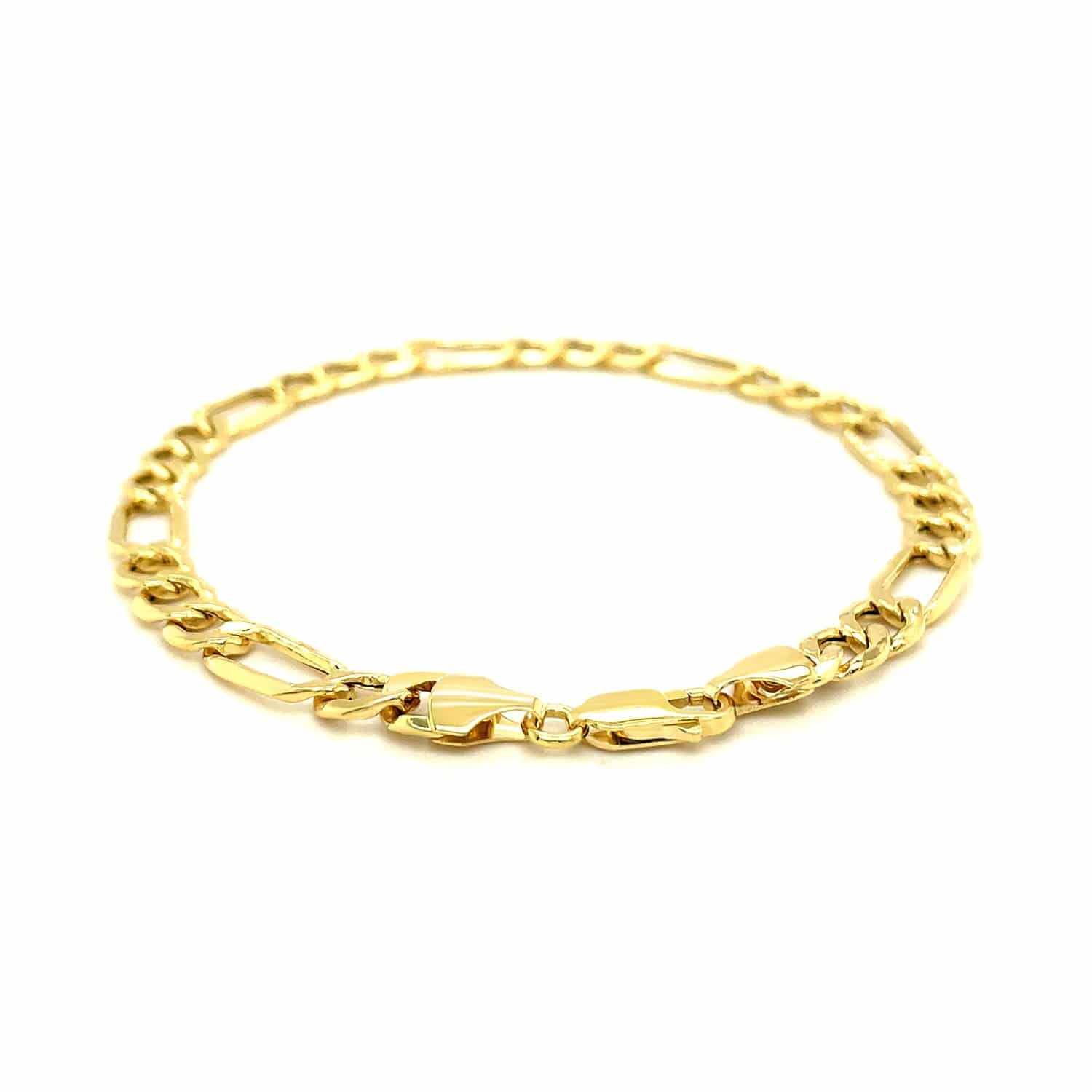 14k Yellow Gold Lite Figaro Bracelet (6.60 mm) | - Forever in Harmony