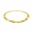 14k Yellow Gold Lite Figaro Bracelet (6.60 mm) | 8.5'' - Forever in Harmony