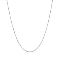 14k White Gold Singapore Chain 0.8mm (0.81 mm) - Forever in Harmony