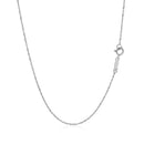 14k White Gold Singapore Chain 0.8mm (0.81 mm) - Forever in Harmony