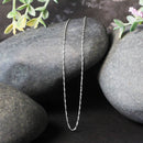 14k White Gold Singapore Chain 0.8mm (0.81 mm) - Forever in Harmony