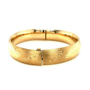 Classic Floral Carved Bangle in 14k Yellow Gold (13.50 mm) | 7'' - Forever in Harmony