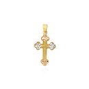 14k Tri Color Gold Cross Pendant - Forever in Harmony