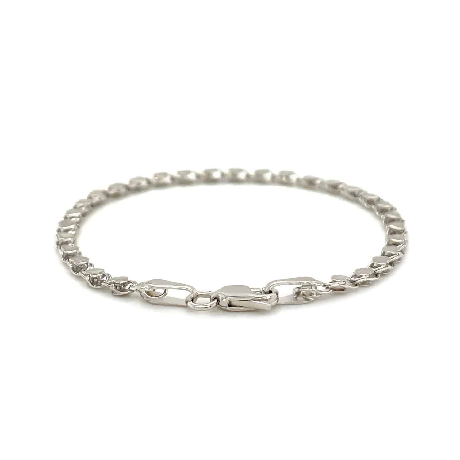 14k White Gold Heart Bracelet (3.00 mm) | 5.5'' - Forever in Harmony