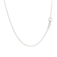 14k White Gold Oval Cable Link Chain (0.97 mm) | - Forever in Harmony