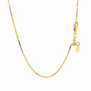 14k Yellow Gold Adjustable Box Chain (0.85 mm) | - Forever in Harmony