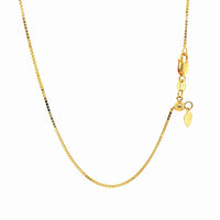 14k Yellow Gold Adjustable Box Chain (0.85 mm) | - Forever in Harmony