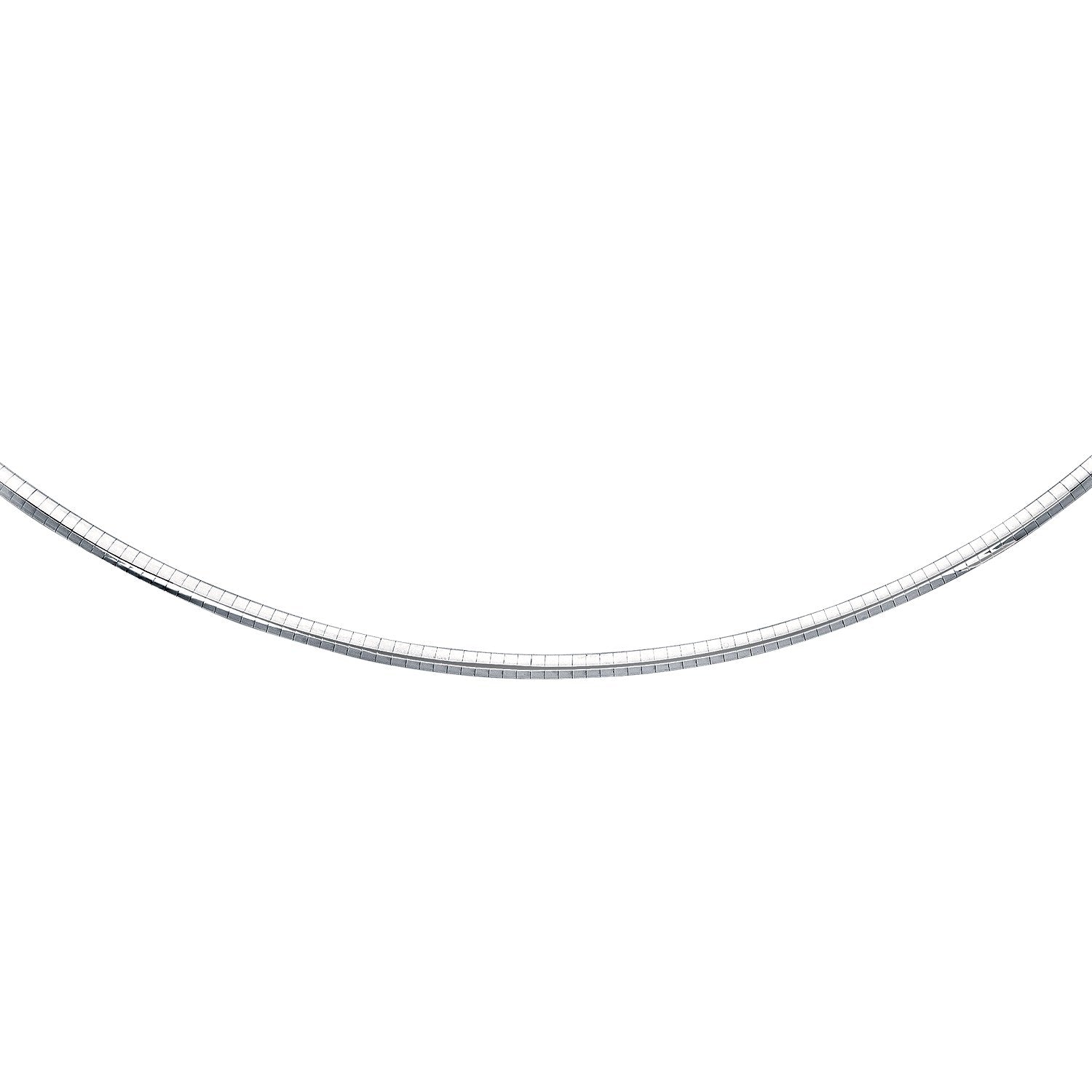 14k White Gold Chain in a Classic Omega Design (4.00 mm) - Forever in Harmony