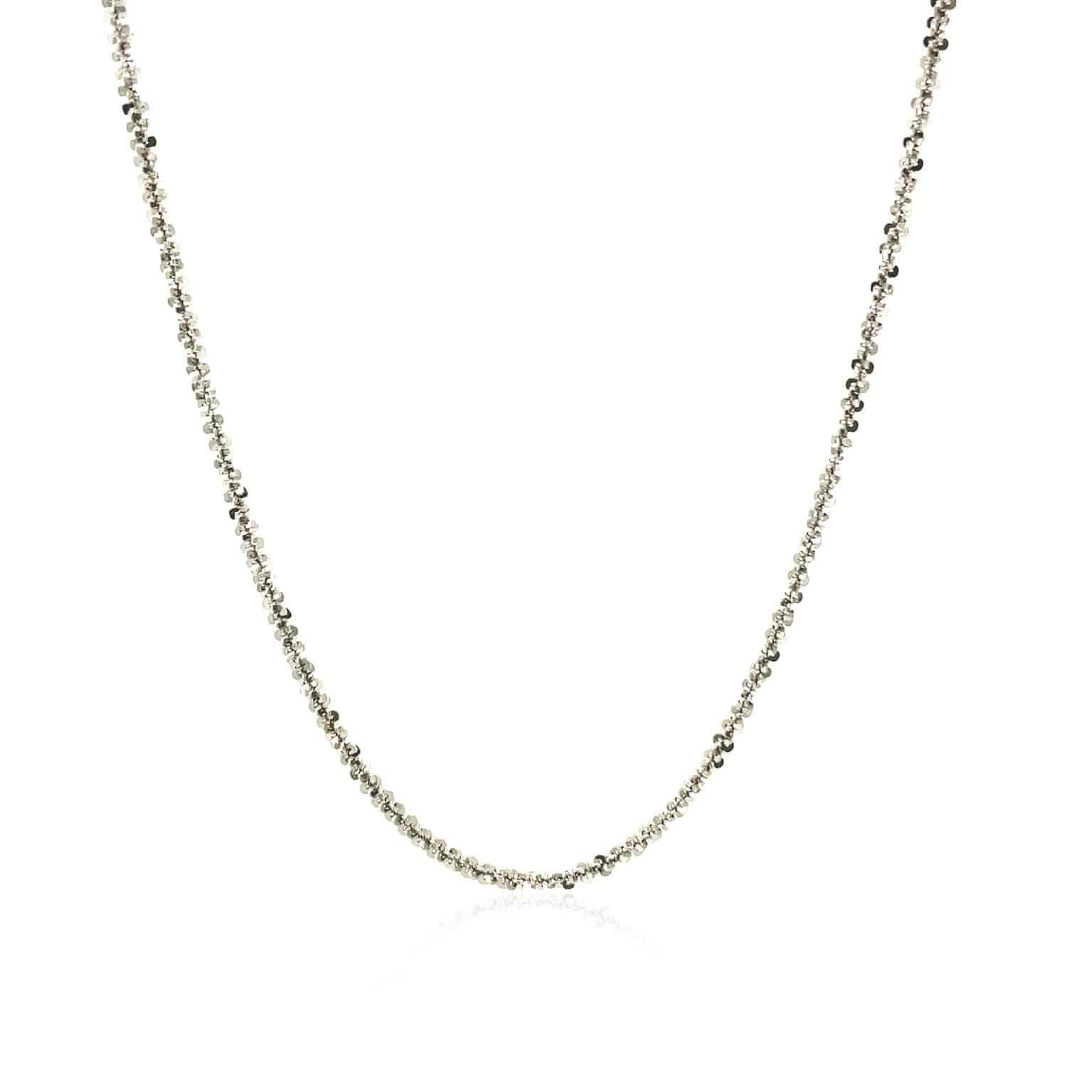 Rhodium Plated Sterling Silver Sparkle Style Chain (1.60 mm) - Forever in Harmony