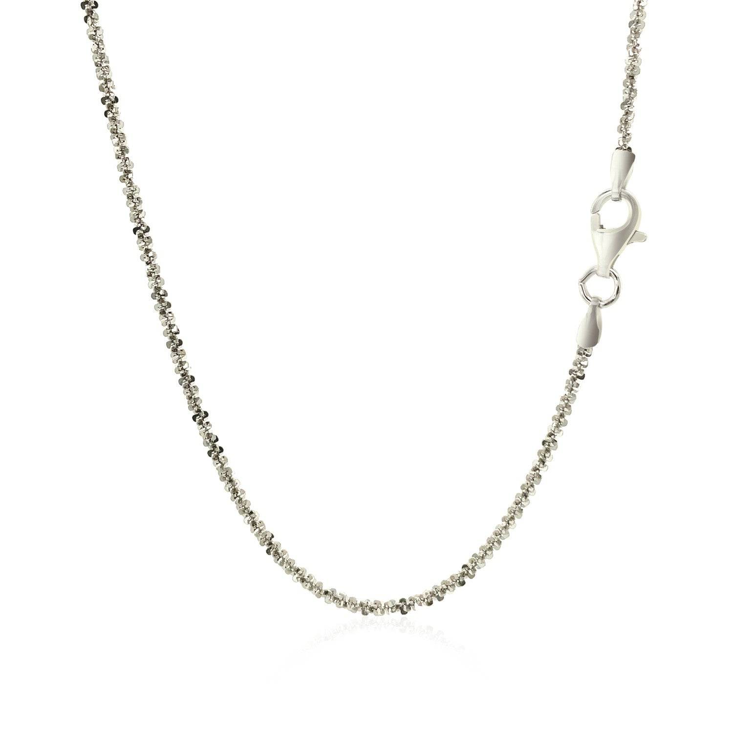 Rhodium Plated Sterling Silver Sparkle Style Chain (1.60 mm) - Forever in Harmony