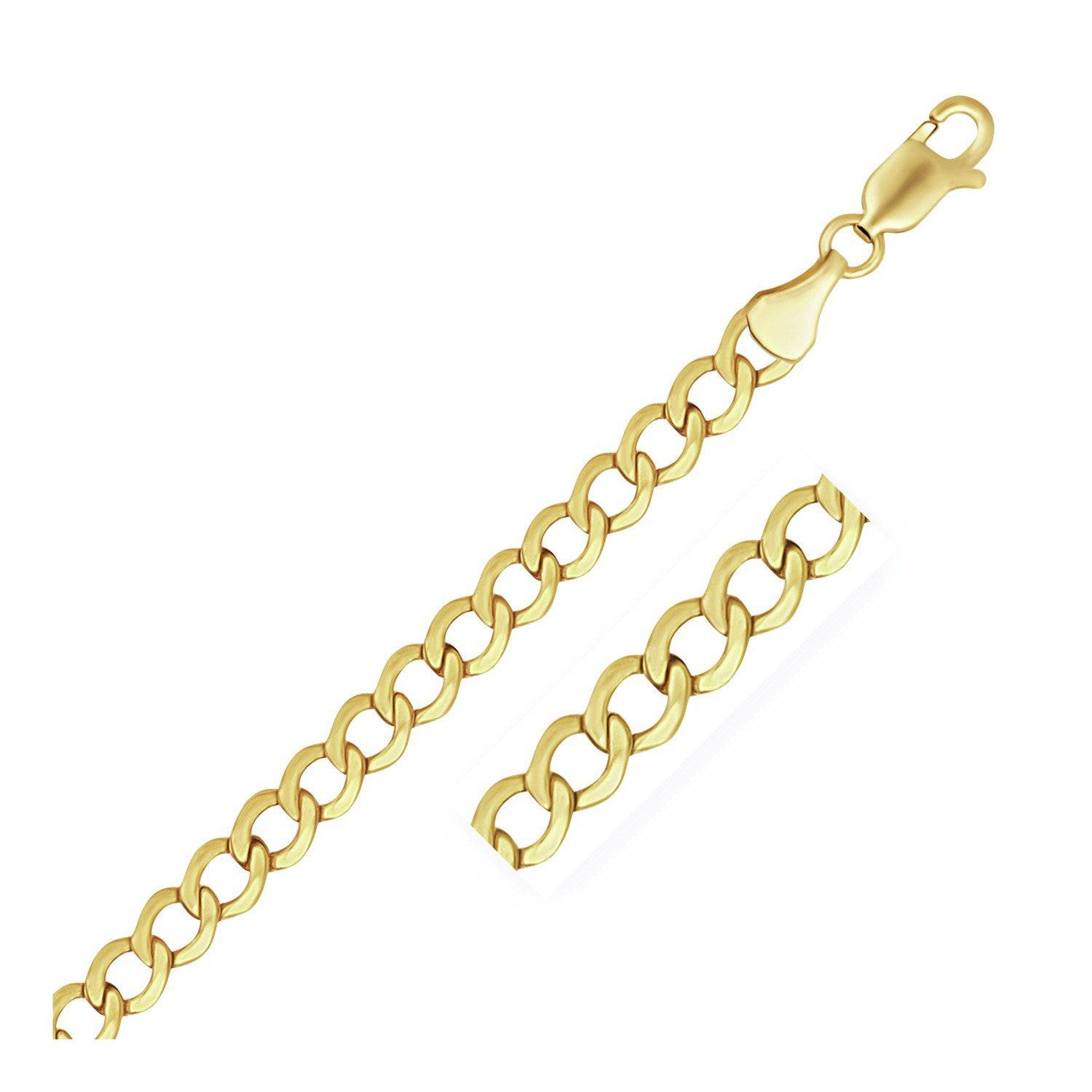 14k Yellow Gold Curb Chain (5.30 mm) - Forever in Harmony