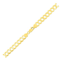 14k Yellow Gold Solid Curb Bracelet (7.00 mm) | - Forever in Harmony